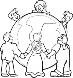 250x266 Multicultural Coloring Pages For Preschoolers Page Image Clipart