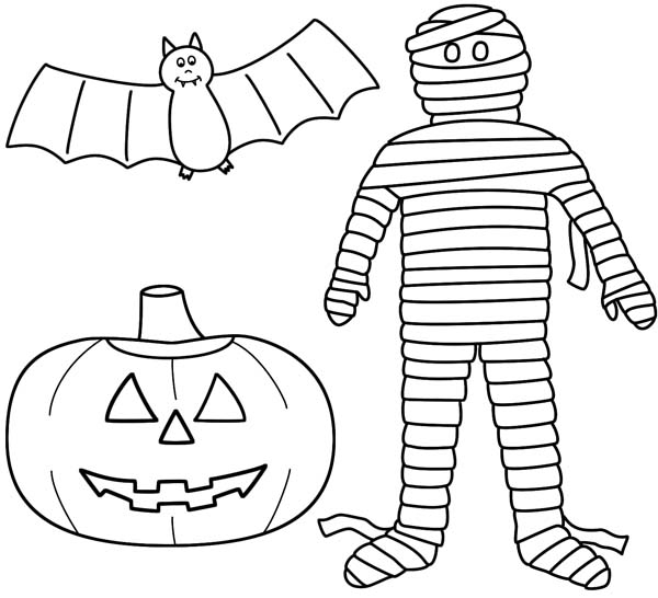 600x546 Mummy Coloring Pages