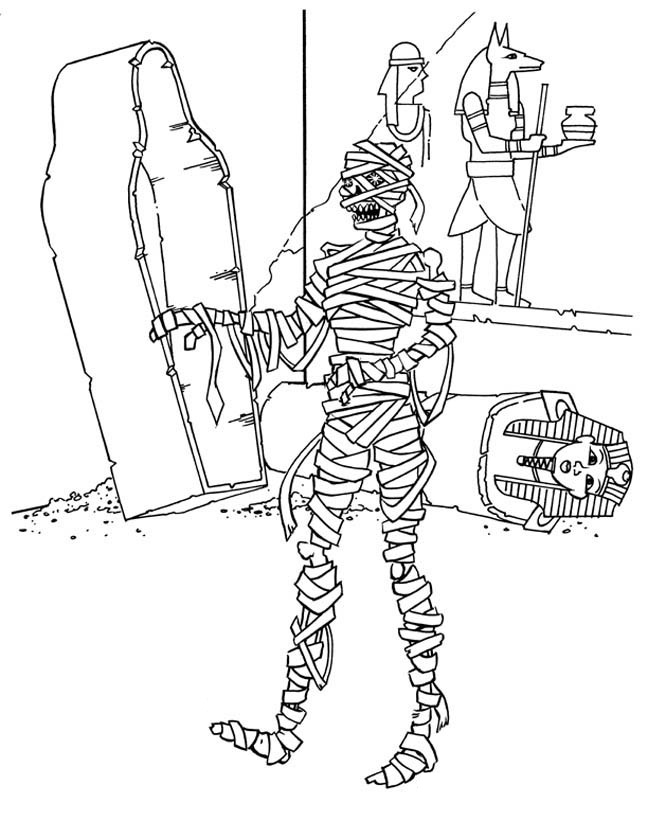648x839 Mummy Coloring Pages