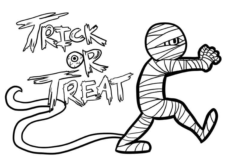 765x521 Mummy Coloring Pages Halloween