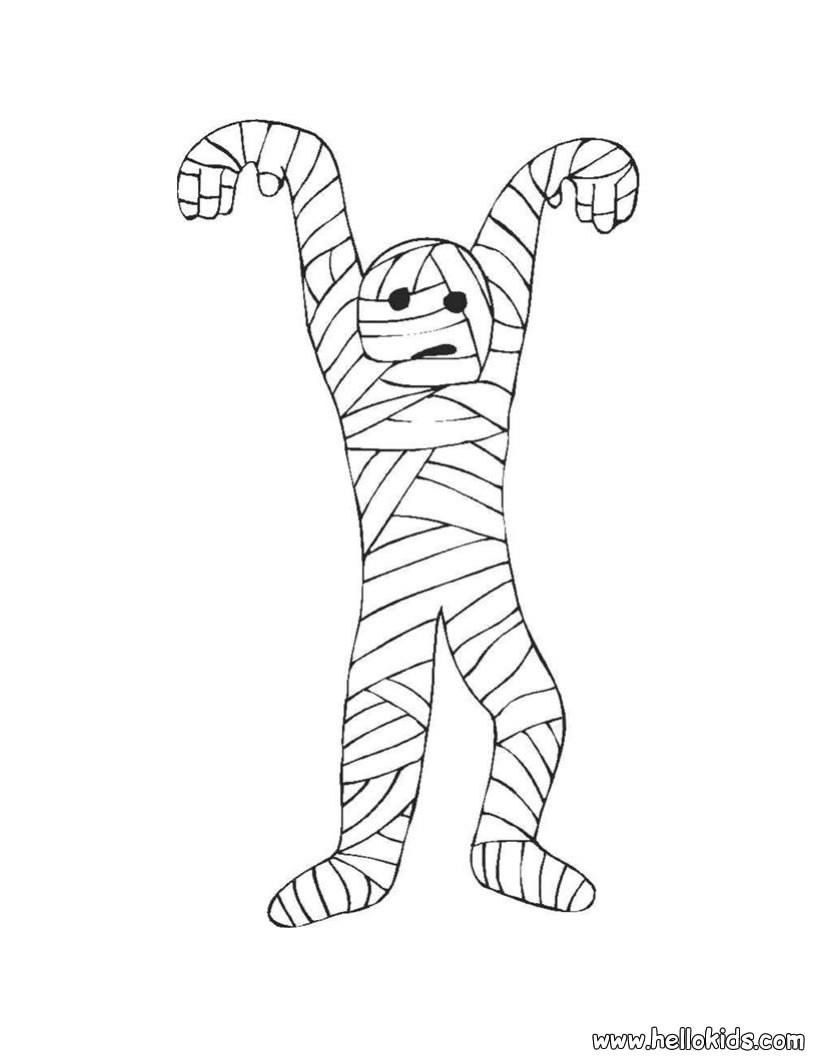 820x1060 Scary Mummy Coloring Pages