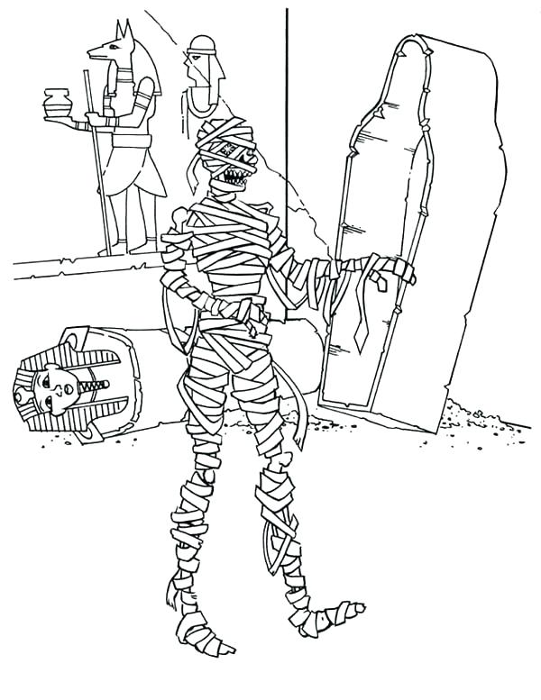 600x777 Mummy Coloring Pages