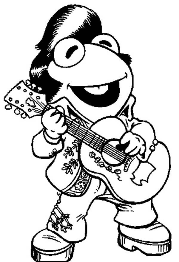 600x879 Kermit The King Of Rock And Roll Muppet Babies Coloring Pages