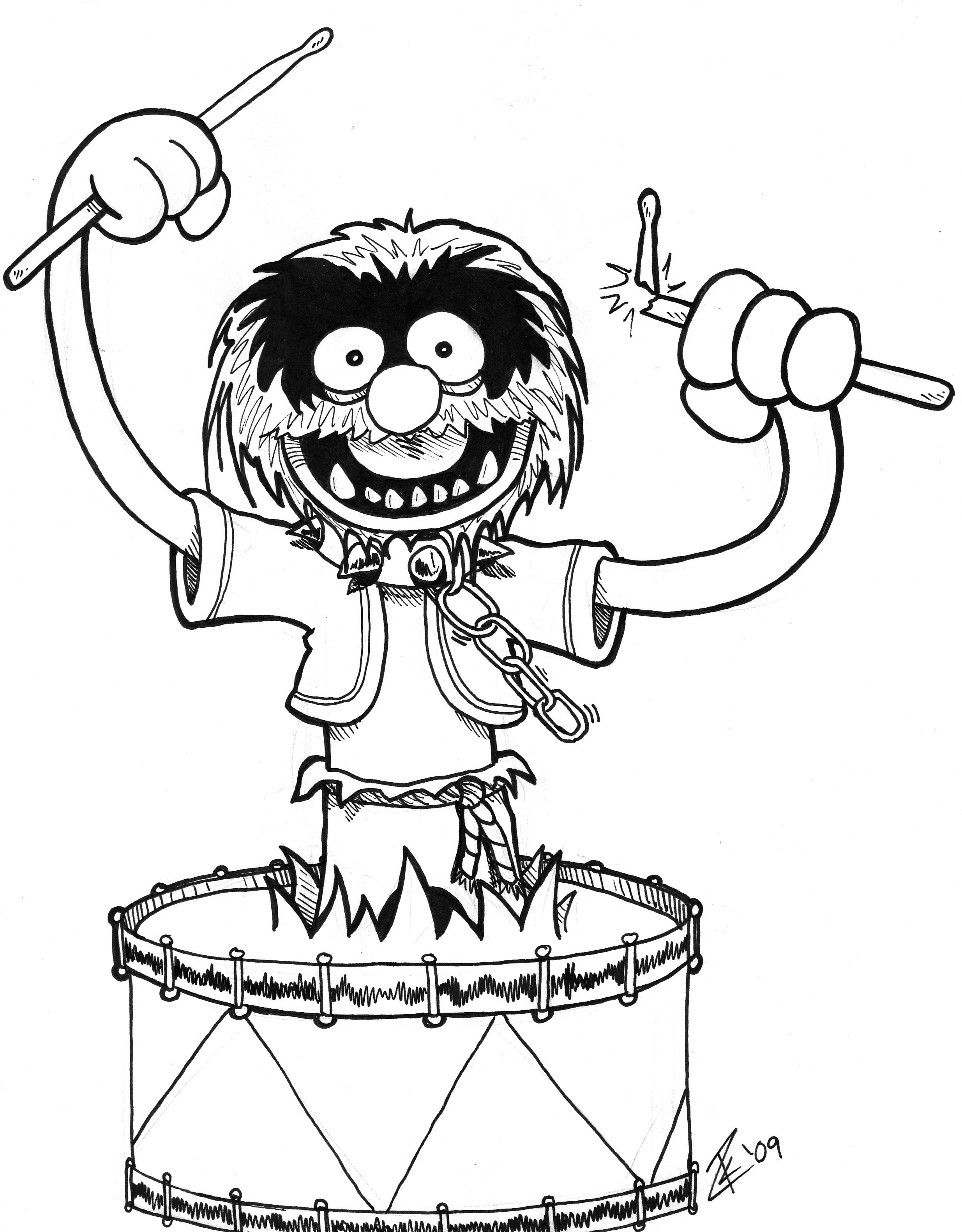 2469x3161 Muppet Show Drumming Muppet Show Coloring Pages