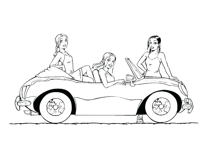 819x580 Muscle Car Coloring Pages