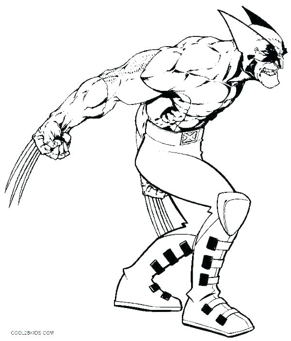 600x702 Wolverine Printable Colouring Pages Muscle Coloring Pages Muscle