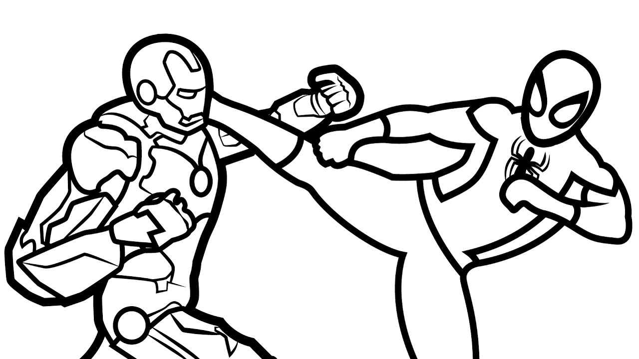 1280x720 Unique Iron Man Coloring Pages For Picture Coloring Page