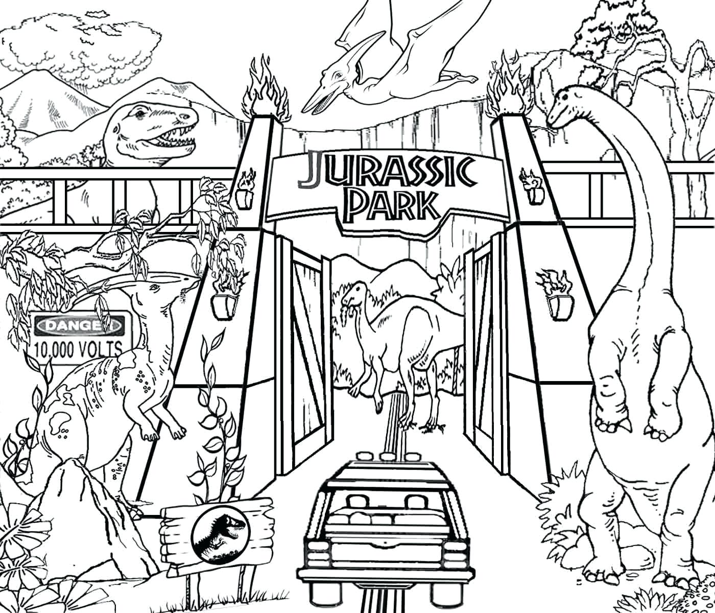 1400x1200 Realistic Dinosaur Coloring Pages Coloring Pages In Museum
