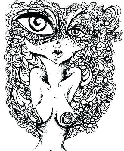 412x500 Best Psychedelic Coloring Pages Images On Para Psychelic Mushroom