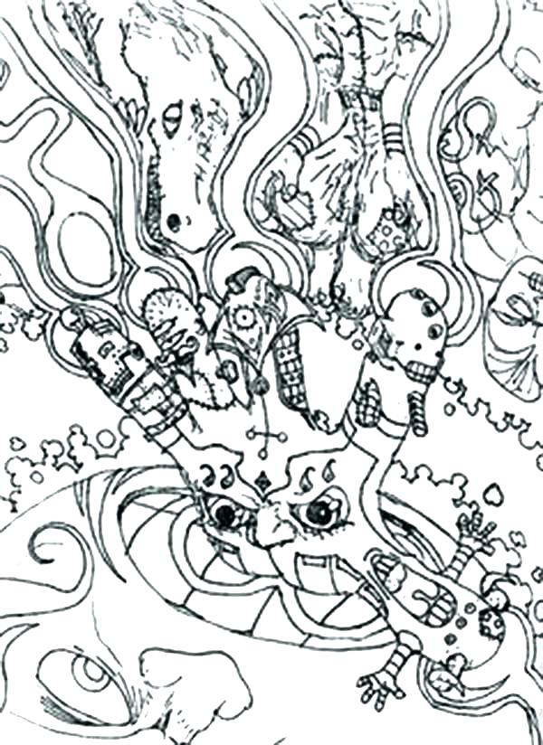 600x824 Trippy Coloring Pages Psychedelic Coloring Pages For Adults Adult