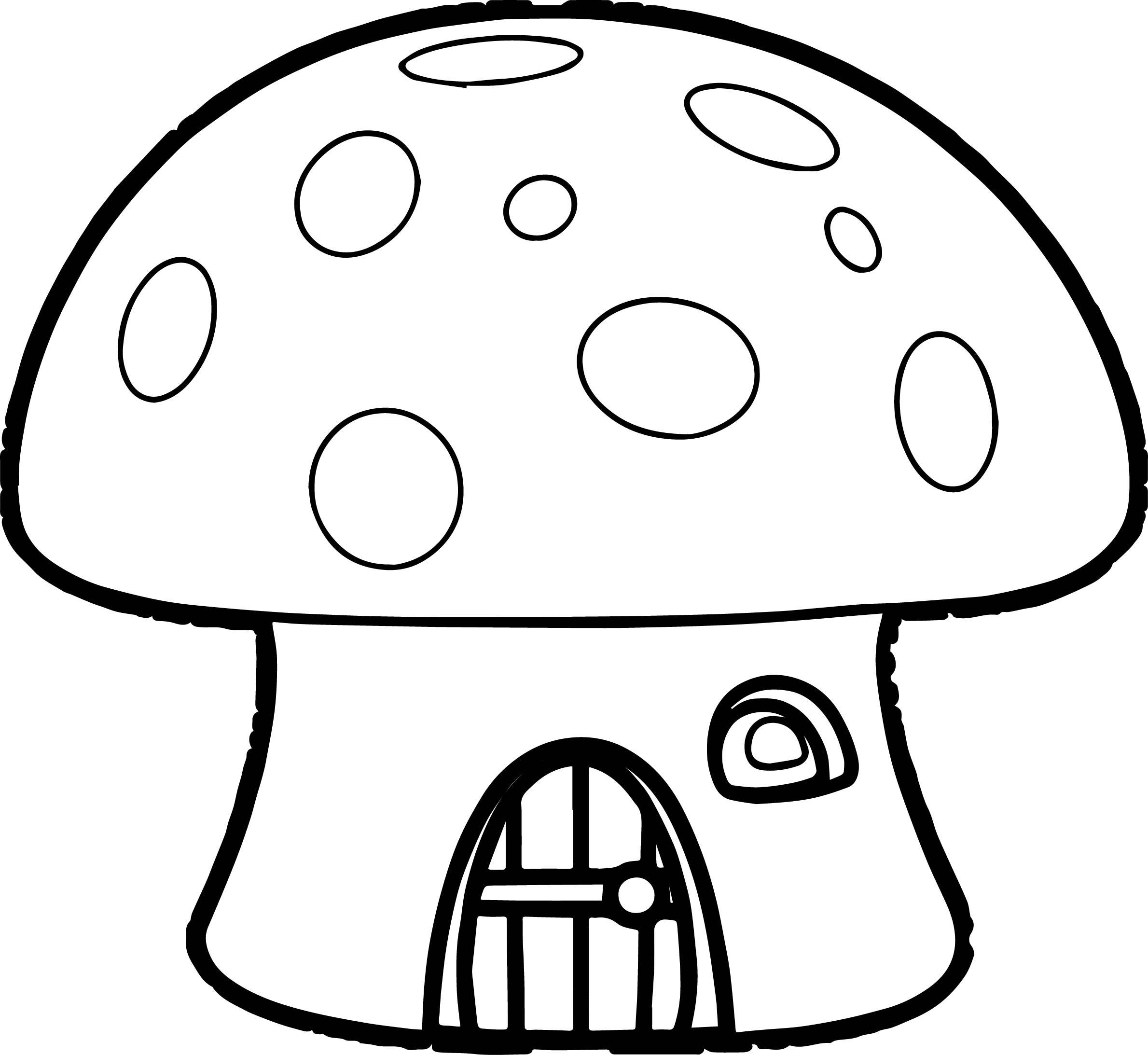 2379x2186 Marvelous Orange Mushroom House Smurf Coloring Page Wecoloringpage