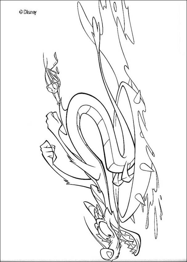 607x850 Mushu And Cri Kee Coloring Pages