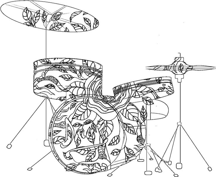 736x604 Musical Instruments Coloring Pages Fun Time