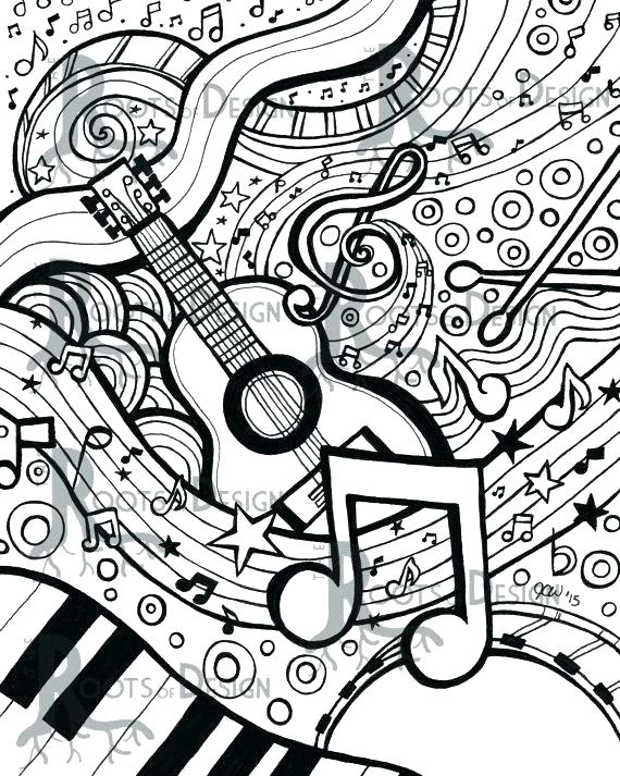 570x713 Music Note Coloring Pages Icontent