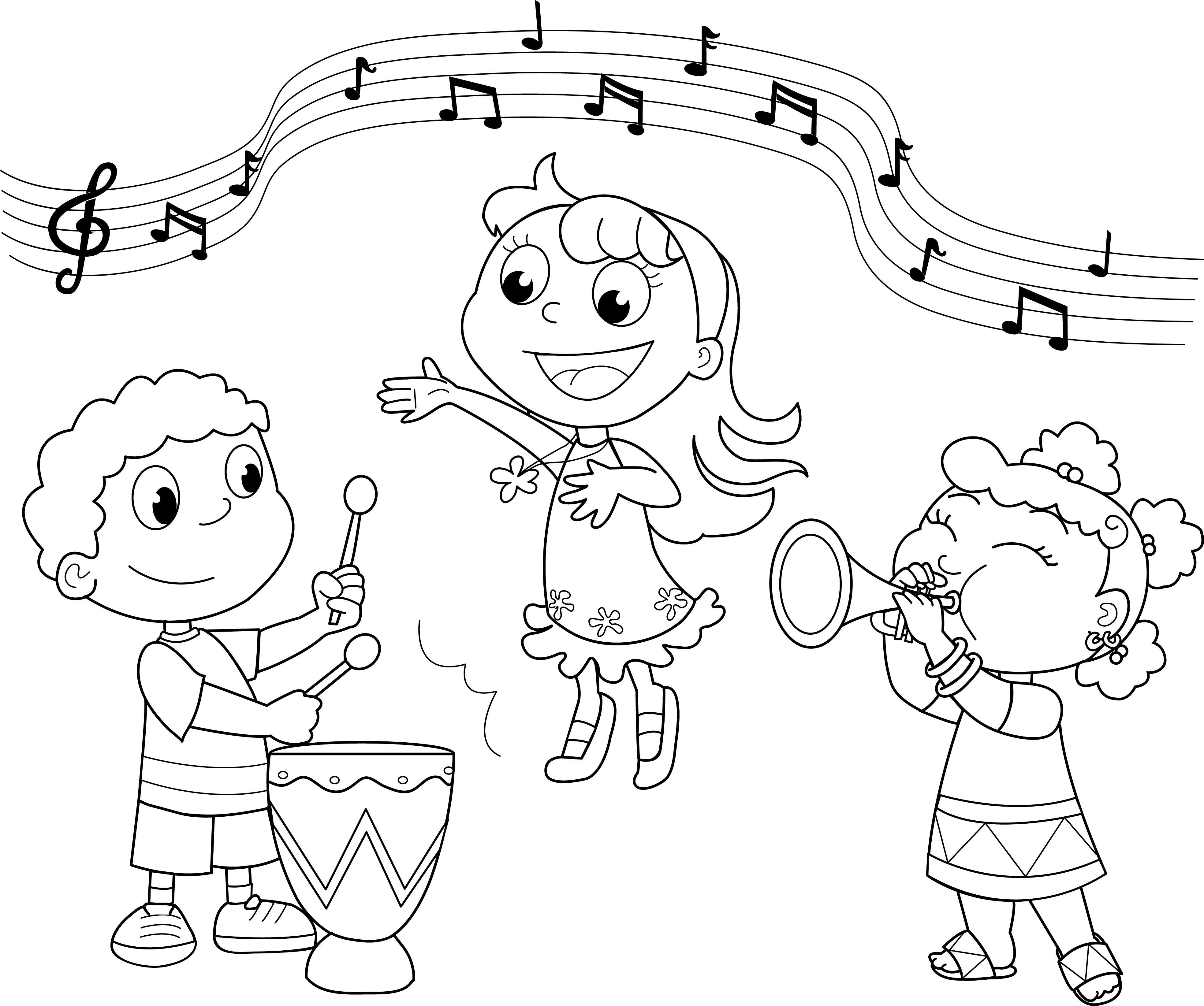 3935x3289 Lovely Music Notes Coloring Pages For Picture Learning Fun Note
