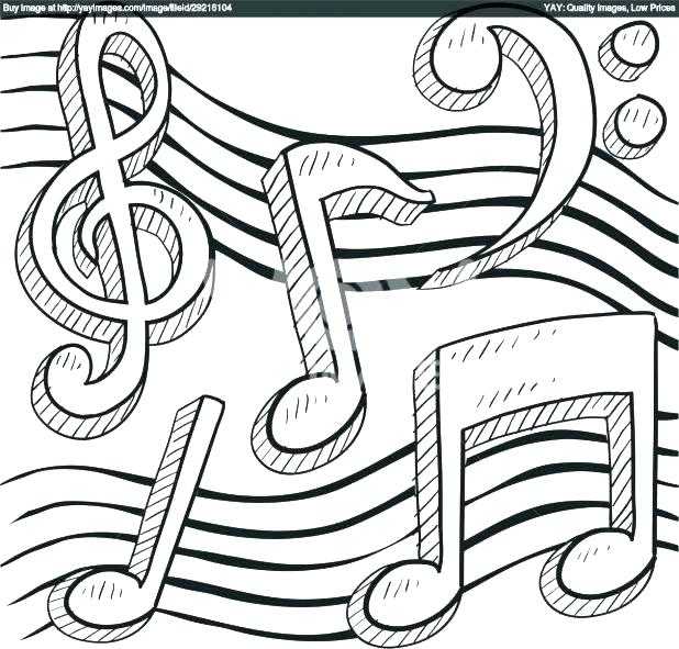 618x591 Music Notes Coloring Page Music Note Music Coloring Pages Kids