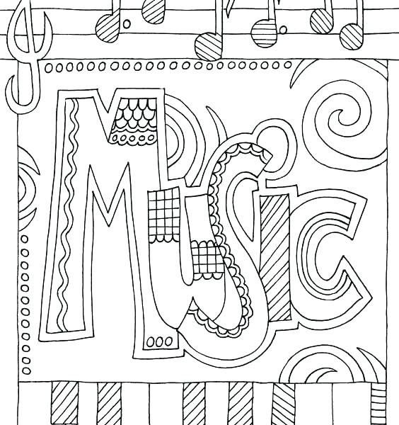 564x600 Music Colouring Sheets Music Coloring Pages Music Notes Coloring