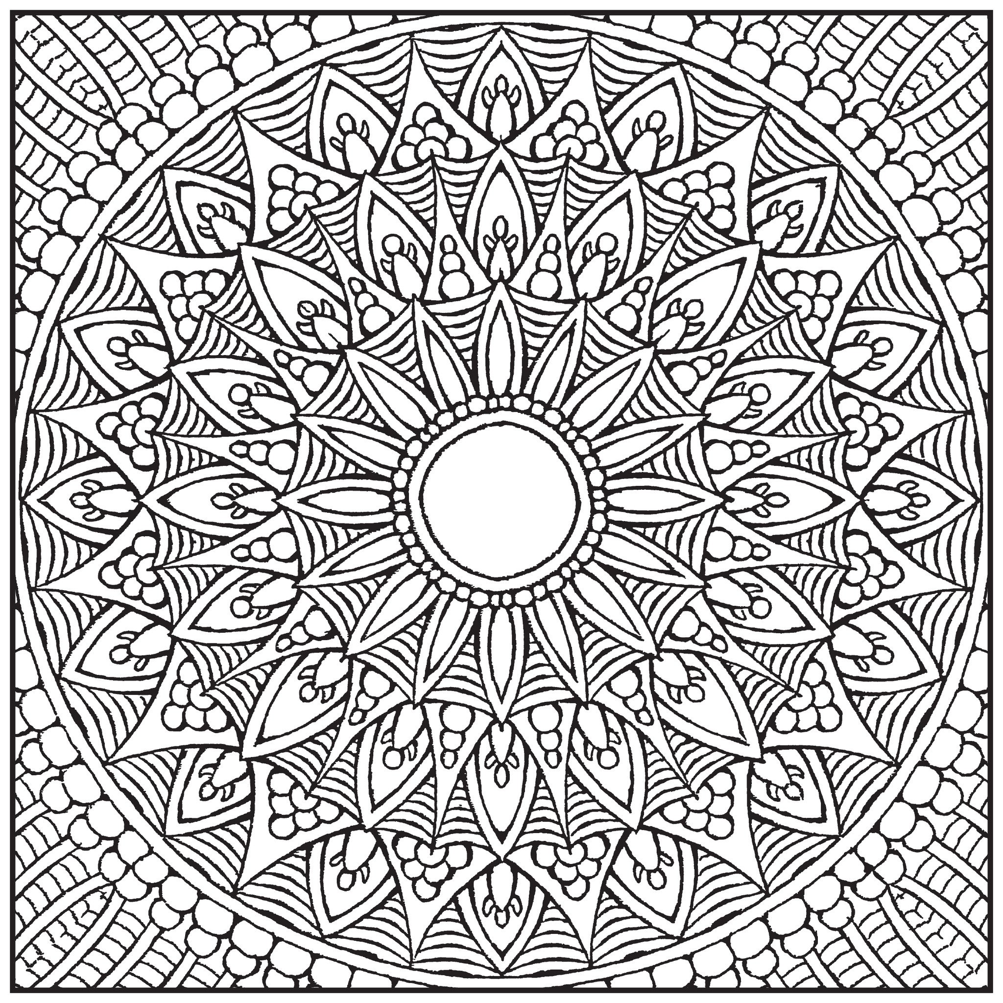2048x2048 Mandalas Adult Coloring Book With Relaxation Cd