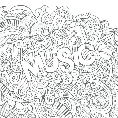 500x500 Music Notes Coloring Pages Preschoolers Of Printable Page Colour