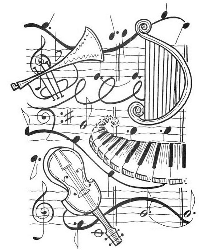 668x800 Best Free Music Coloring Pages Images On Coloring