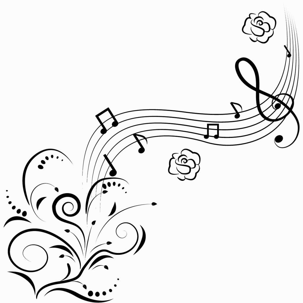 1024x1024 Music Note Coloring Page