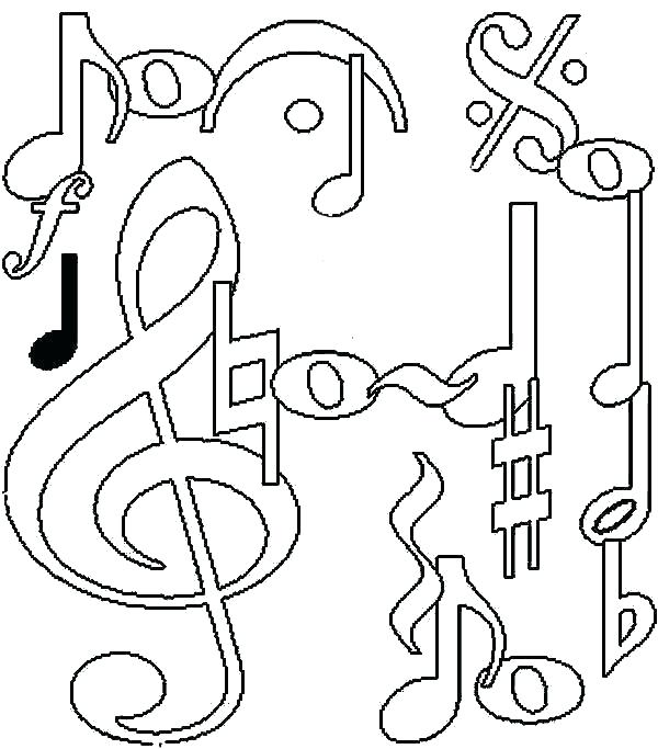 600x683 Music Notes Coloring Page Coloring Music Note Coloring Pages Music