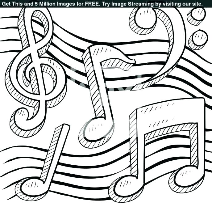 687x657 Music Notes Coloring Pages