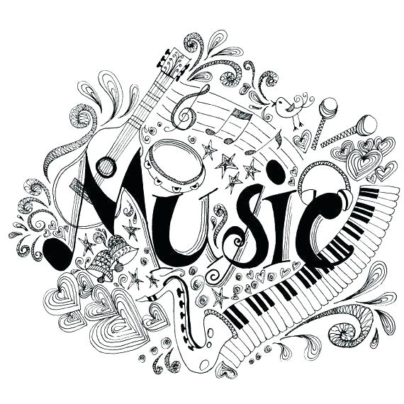570x570 Coloring Pages Music Music Mandala Coloring Page For Kids Music