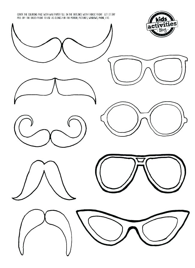 650x894 Mustache Coloring Pages Page Printable Murs