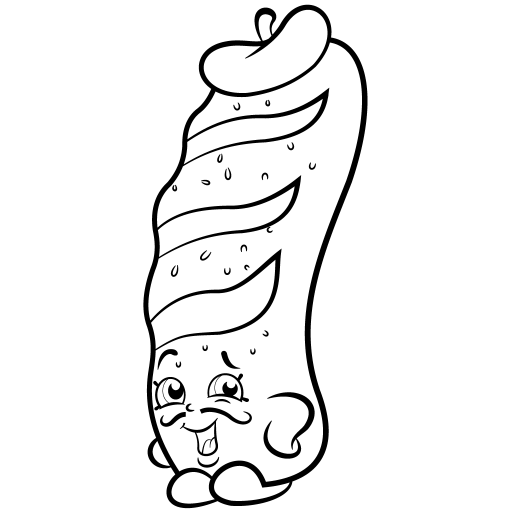 1024x1024 Slick Breadstick With Mustache Coloring Page