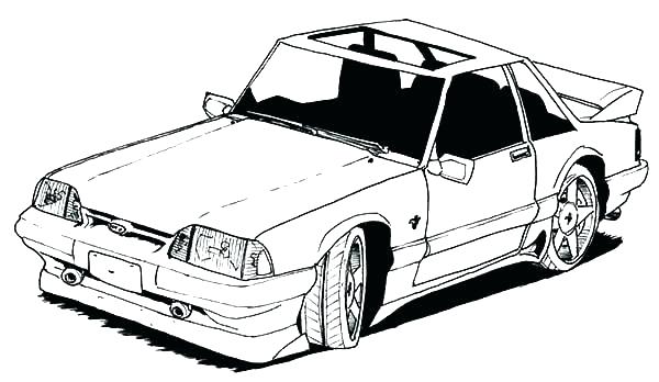 600x348 Mustang Coloring Sheet Drawing Mustang Car Coloring Pages Ford