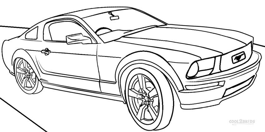 850x425 Printable Mustang Coloring Pages For Kids Car