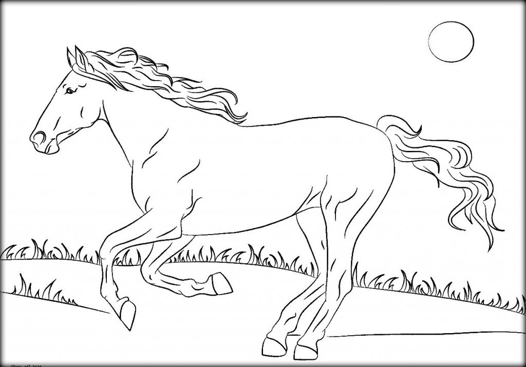 1024x715 Mustang Horse Coloring Pages