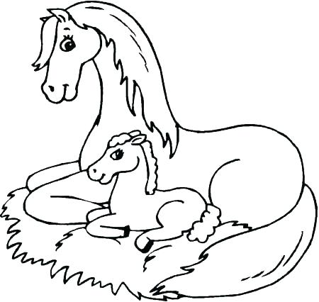450x426 Coloring Pages Of Horses Printable S Mustang Horse Coloring Pages