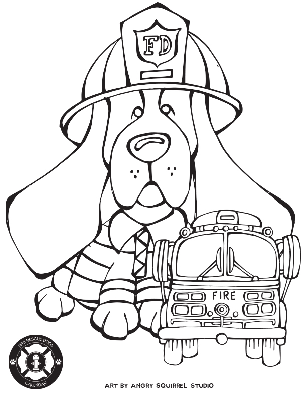 612x792 Free Coloring Pages Fire Rescue Dogs Angry Squirrel Studio