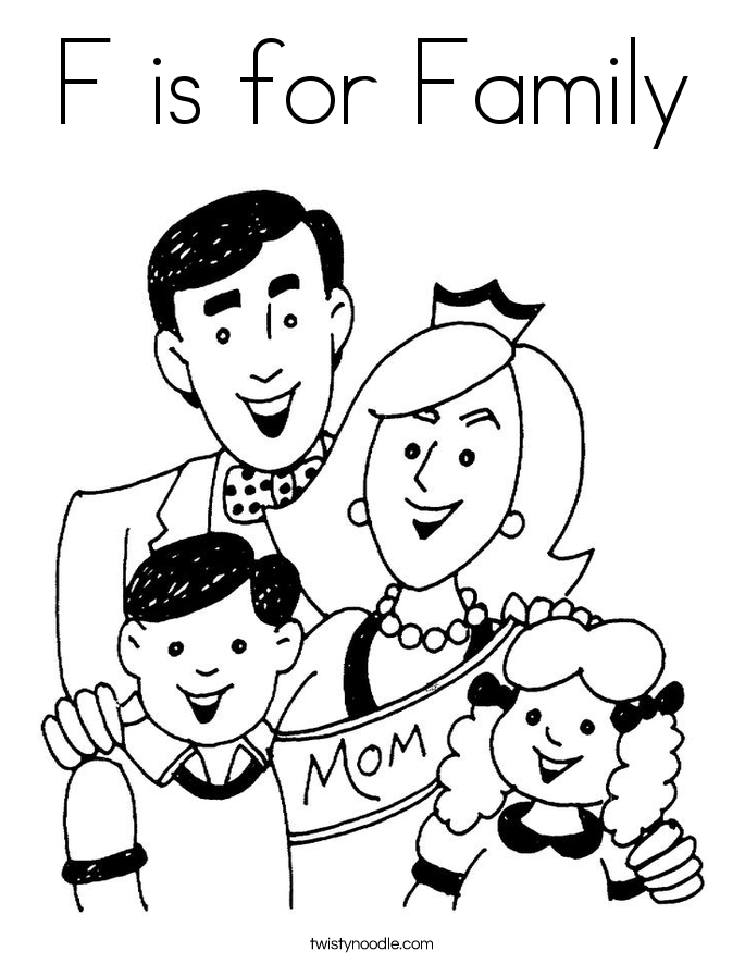 685x886 Family Coloring Pages