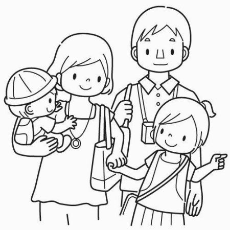450x450 My Family Coloring Page