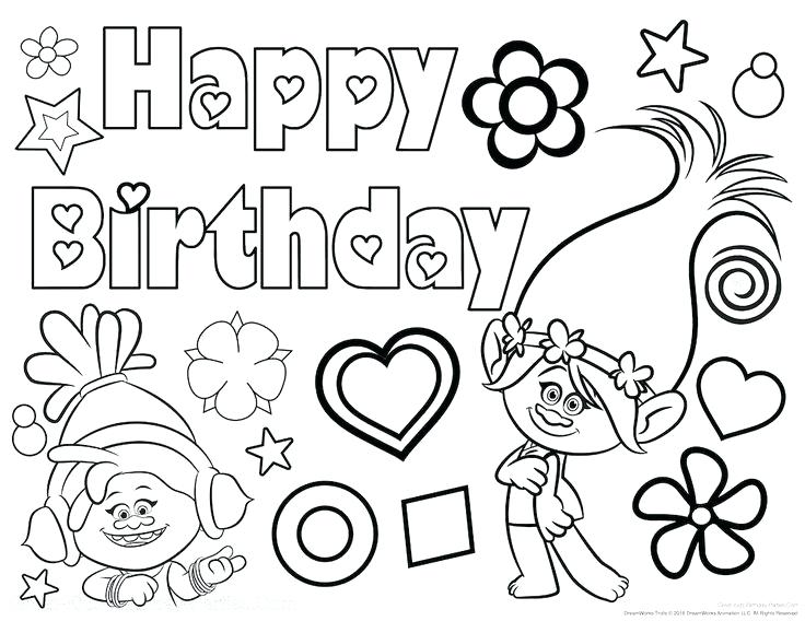 736x568 My Little Pony Happy Birthday Coloring Page For Kids Holiday Pages