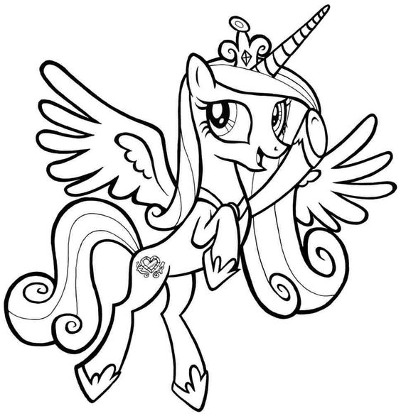 564x586 My Little Pony Princess Cadance Coloring Page