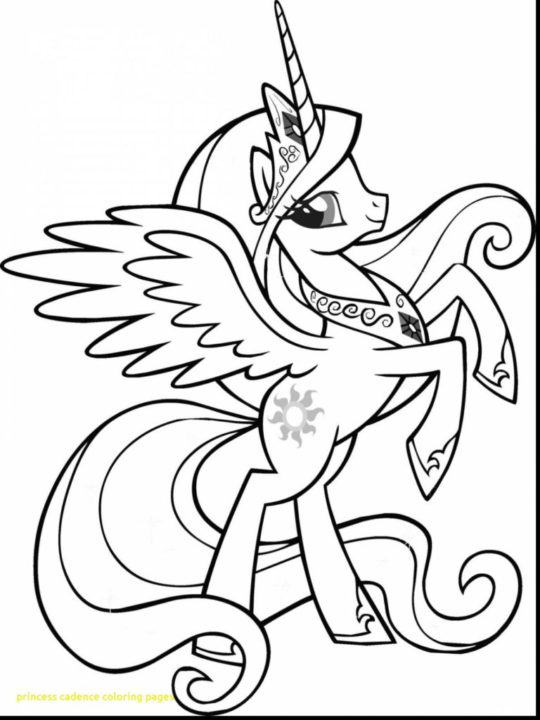 768x1024 Princess Cadence Coloring Pages Competitive My Little Pony