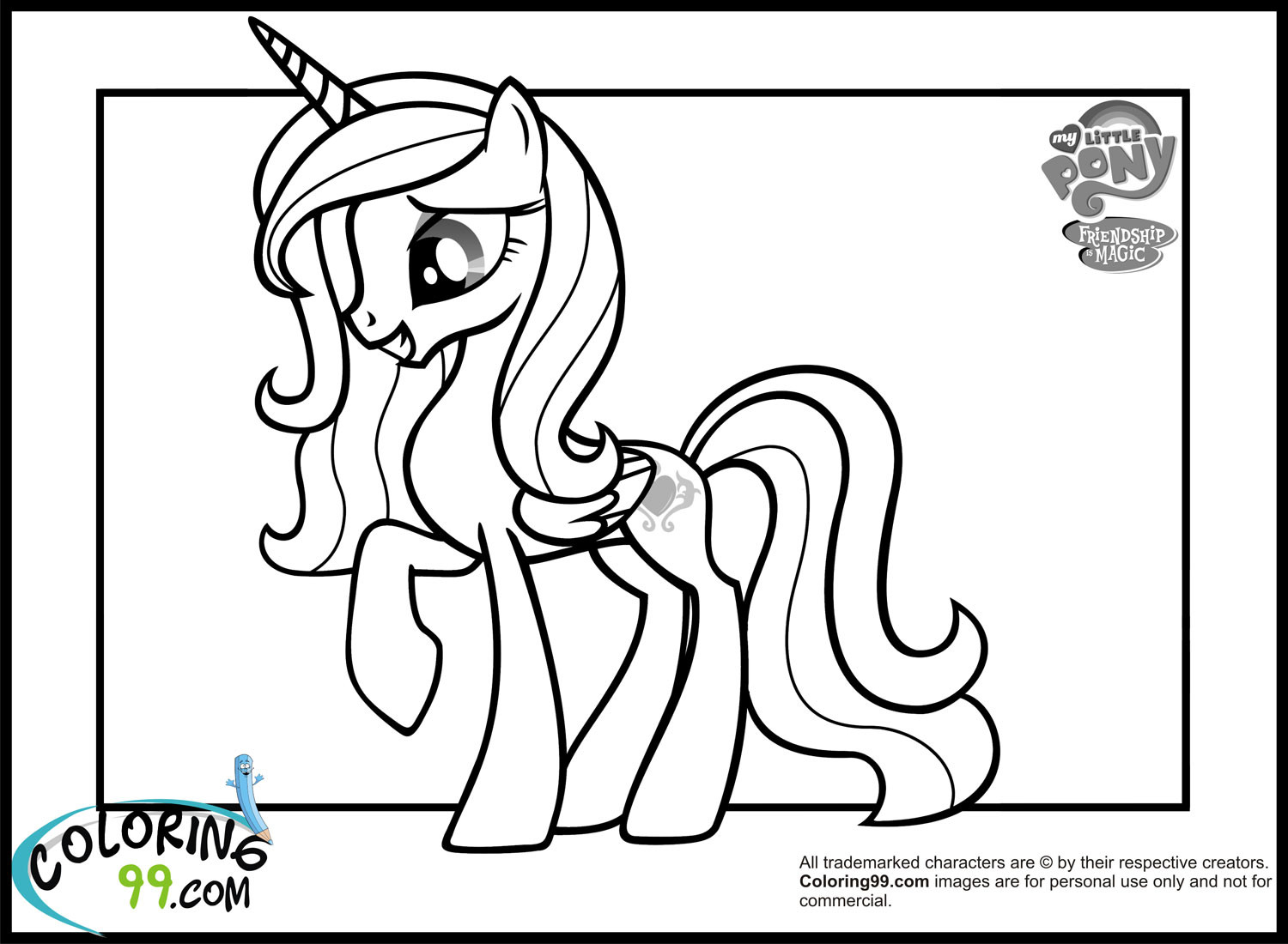 1500x1100 Princess Candance Coloring Page My Little Pony Cadence Pages