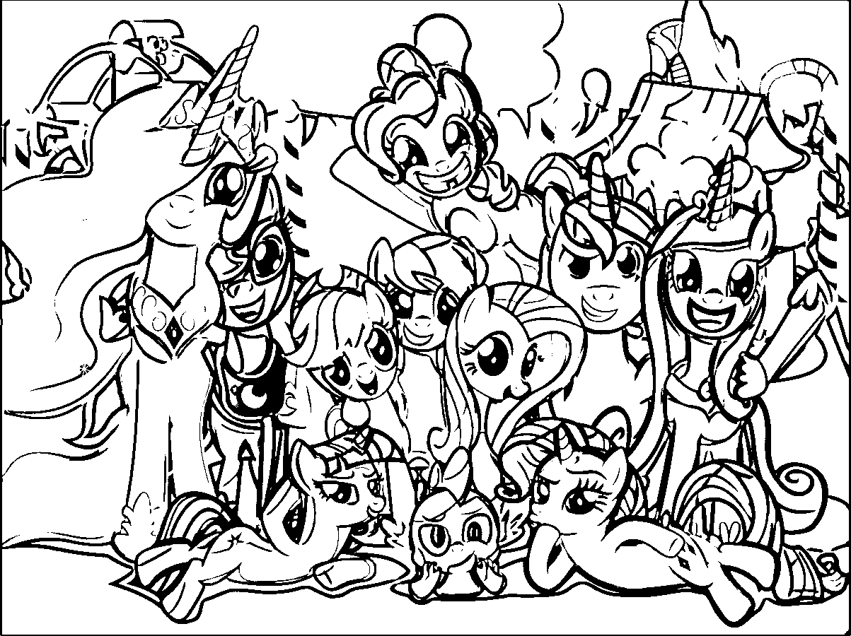 1203x900 Awesome My Little Pony Coloring Pages Collection Printable