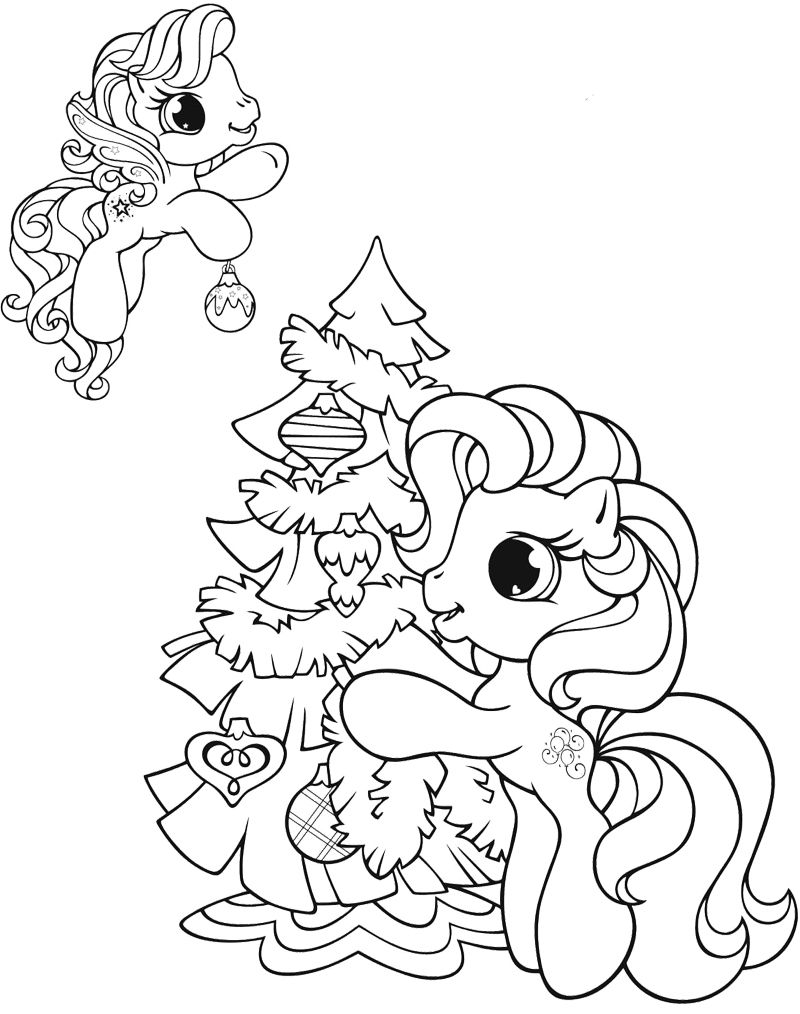 800x1014 My Little Pony Christmas Coloring Page Coloring Pages