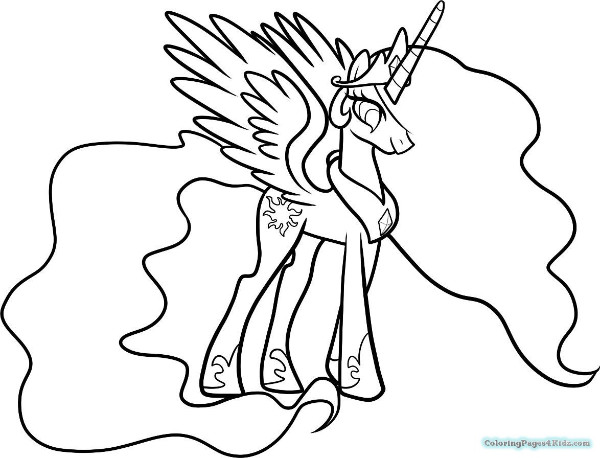 1174x896 My Little Pony Coloring Pages Princess Celestia And Luna