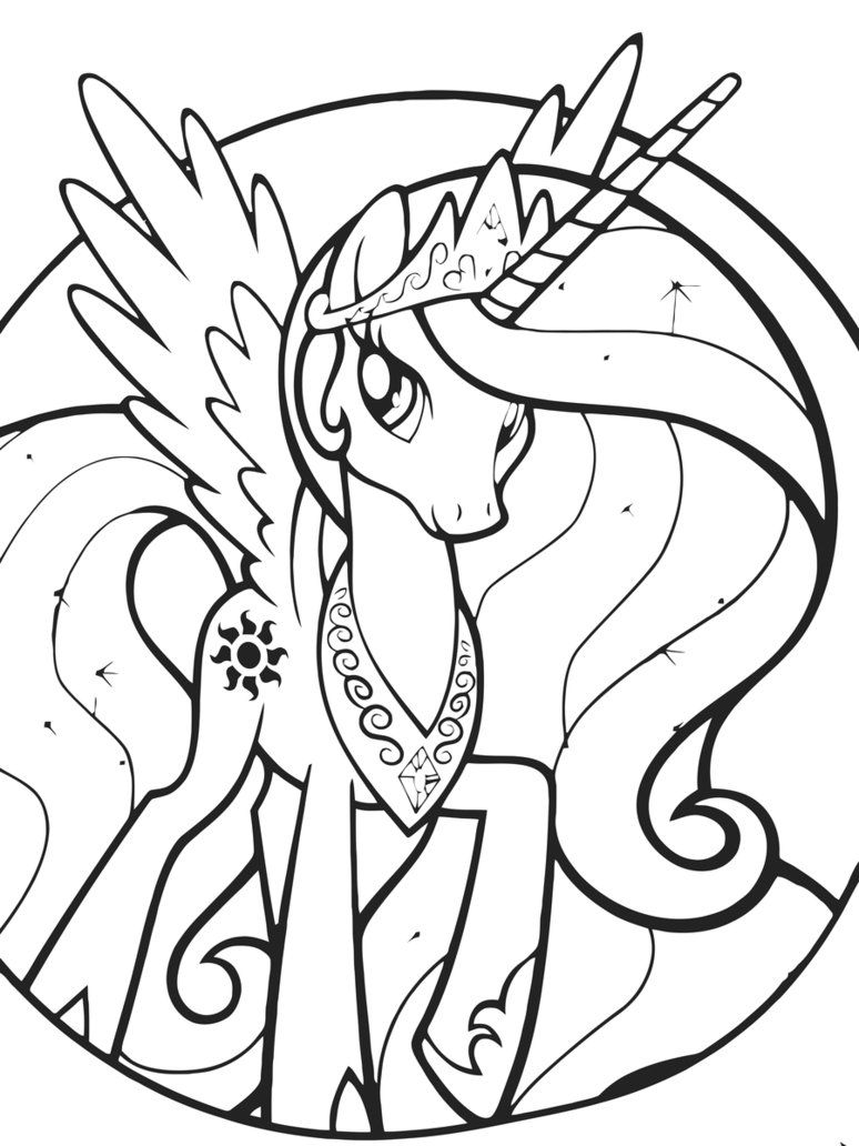 774x1032 Princess Celestia Coloring Pages