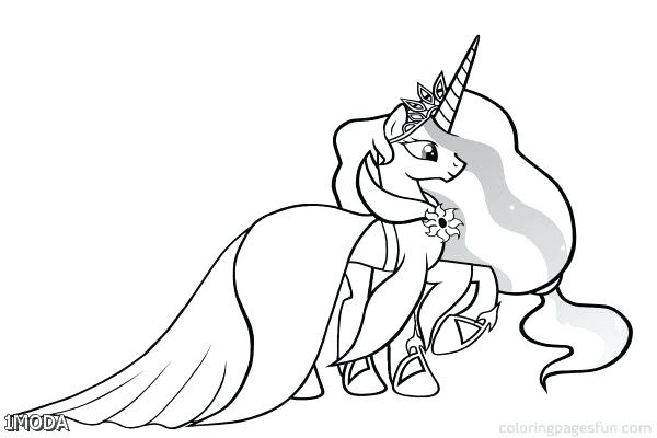 600x400 My Little Pony Celestia Coloring Pages My Little Pony Coloring