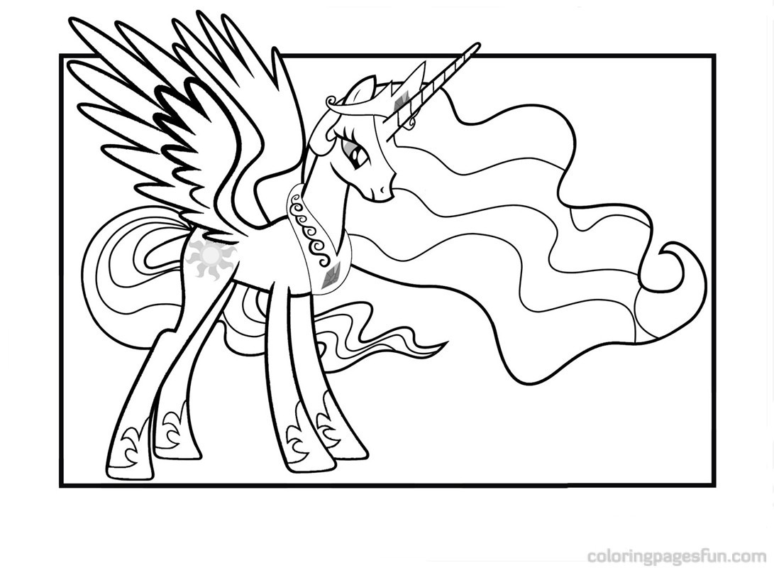 1091x800 My Little Pony Coloring Pages Princess Celestia