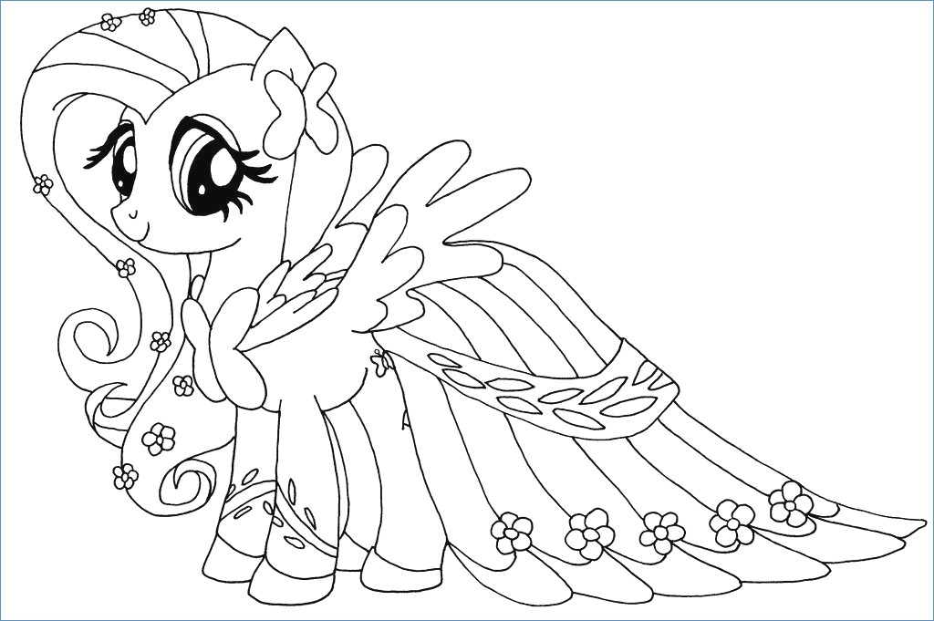 1024x681 Fluttershy My Little Pony Friendship Is Magic Coloring Pages