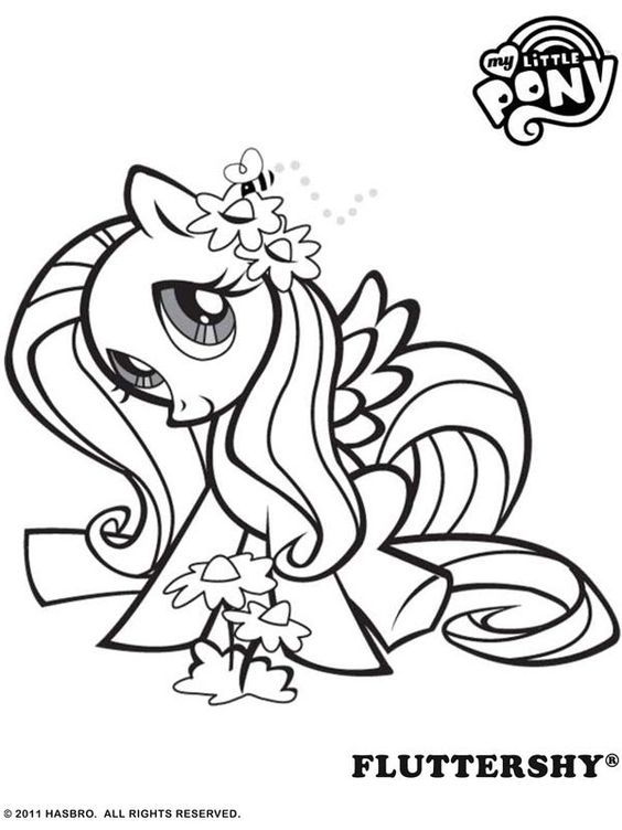 564x752 Fluttershy Pony Coloring Pages Raso, Cumple Y Colorear