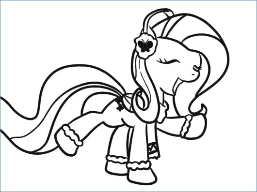 530x397 My Little Pony Coloring Pages Fluttershy